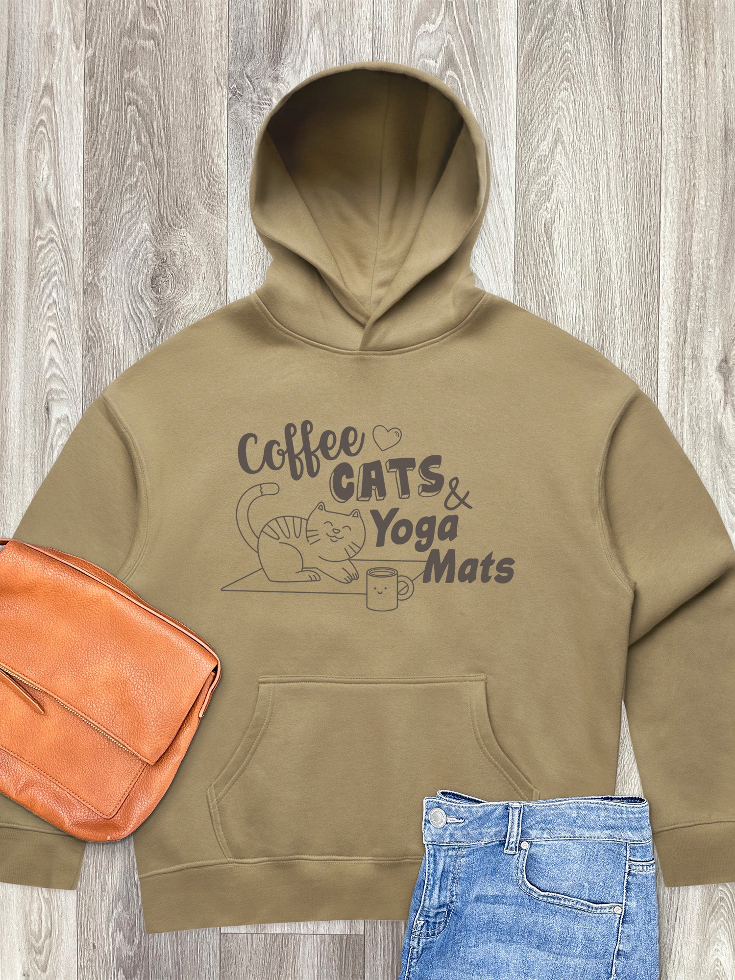 Coffee, Cats & Yoga Mats Women's Comfort Hood