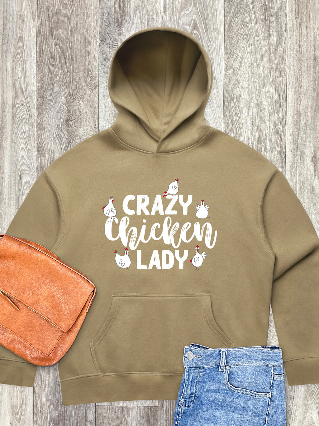 Crazy Chicken Lady Women's Comfort Hood
