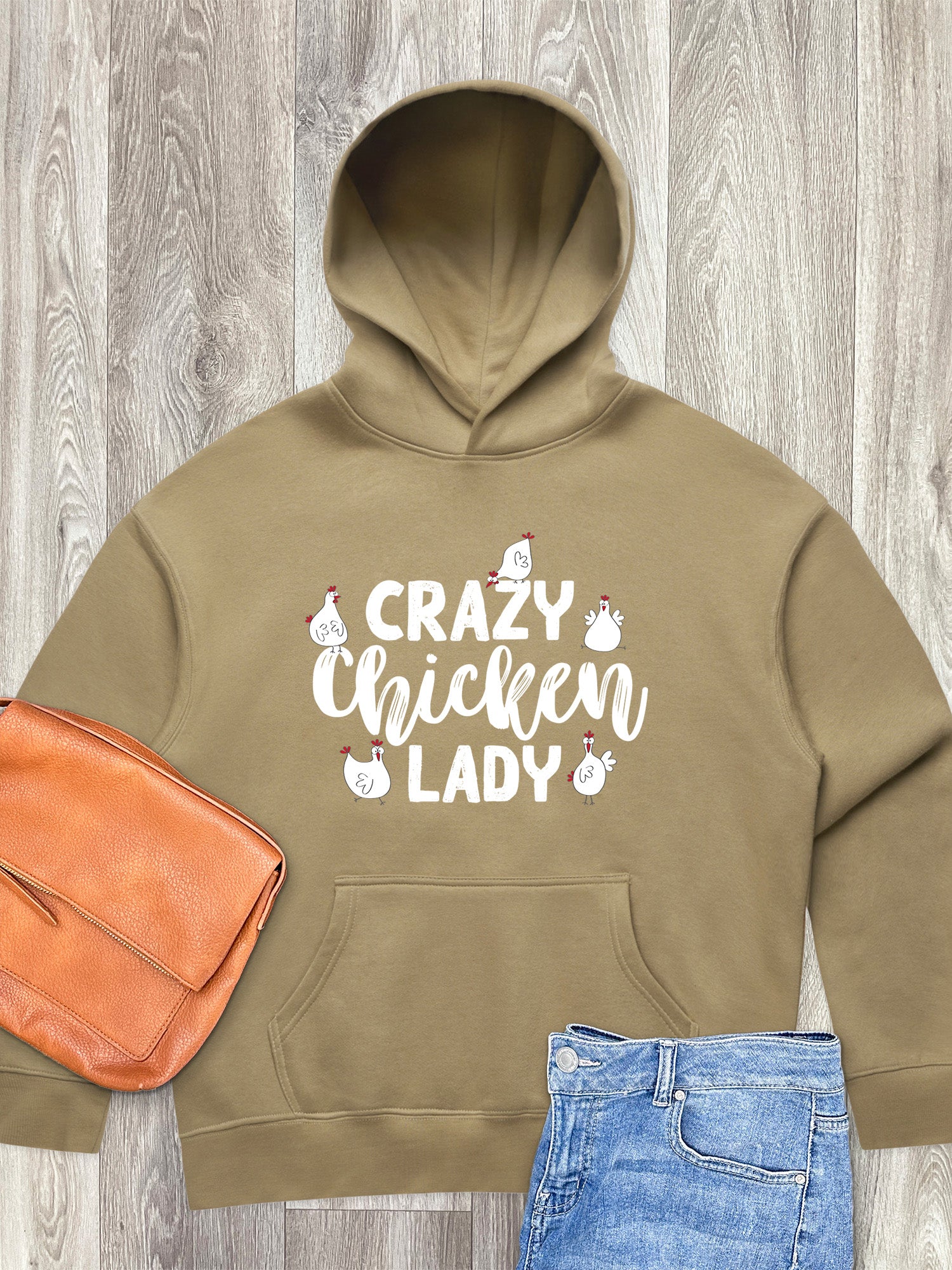 Crazy Chicken Lady Women's Comfort Hood