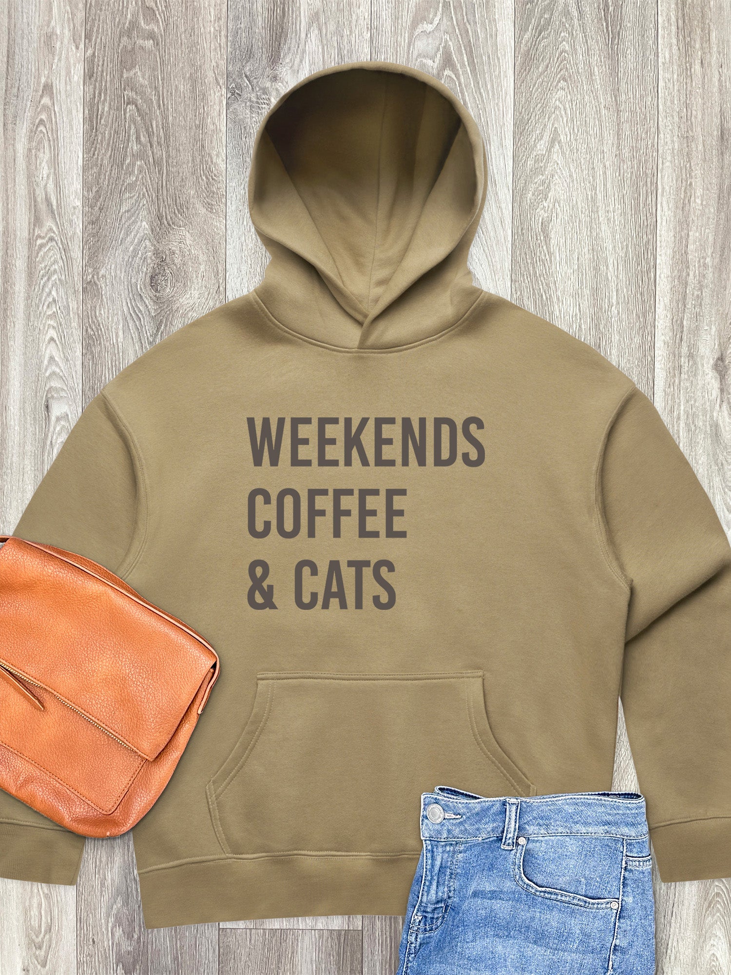 Weekends Coffee & Cats Women's Comfort Hood
