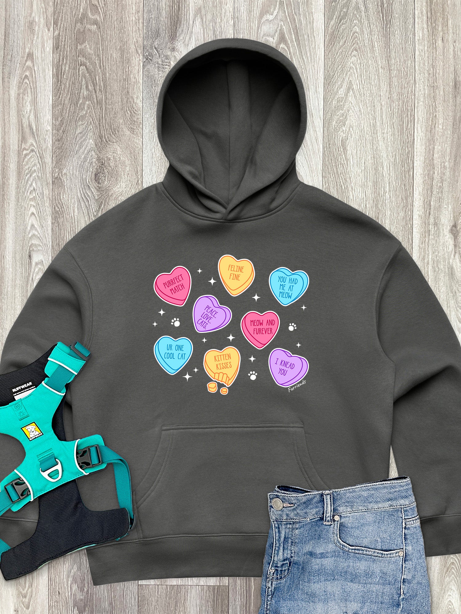 Candy Hearts - Cat Women's Comfort Hood