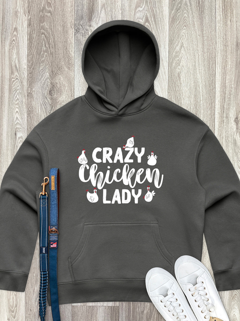 Crazy Chicken Lady Women's Comfort Hood
