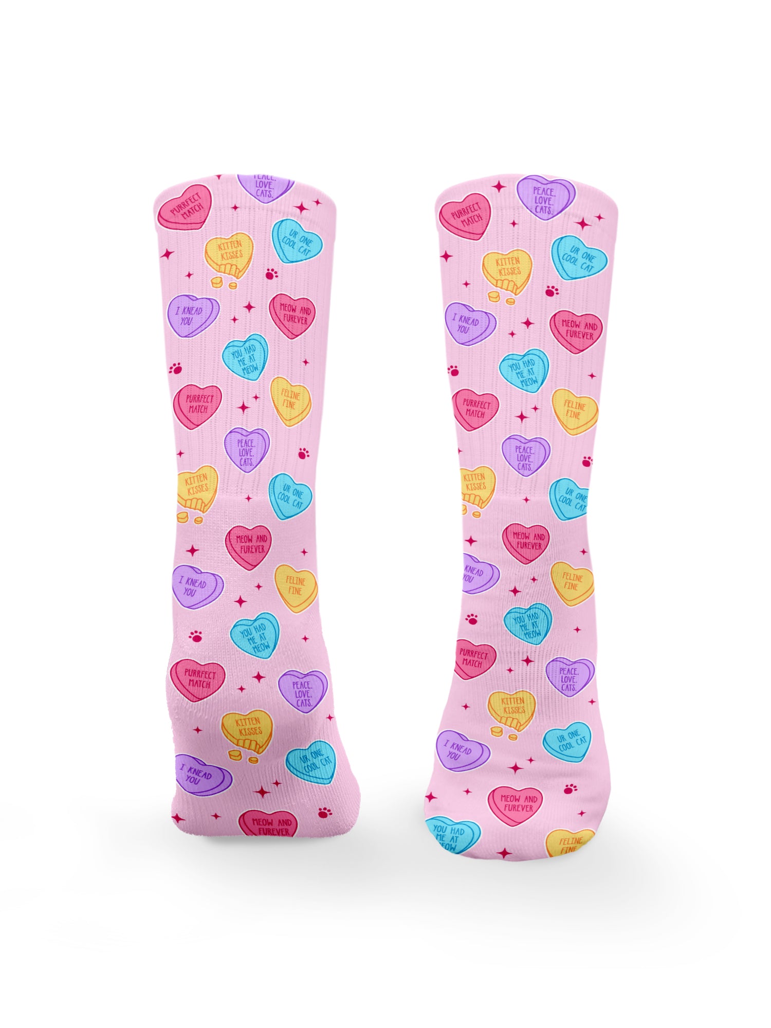 Candy Hearts Crew Socks
