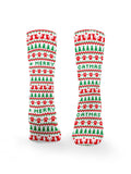 Merry Catmas Ugly Sweater Style Crew Socks