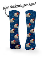 Custom Chicken Face Crew Socks