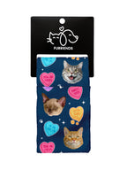 Custom Candy Hearts Pet Face Crew Socks
