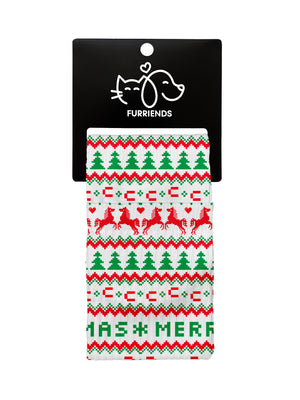 Merry Horsemas Ugly Sweater Style Crew Socks