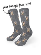 Custom Rabbit Face Crew Socks