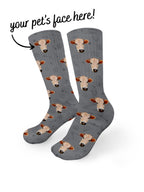 Custom Farm Animal Face Crew Socks