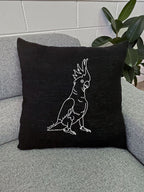 Sulphur-Crested Cockatoo Linen Cushion Cover