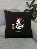Christmas Cheers Linen Cushion Cover