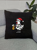 Christmas Cheers Linen Cushion Cover