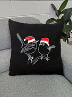 Superb Fairy Wren Christmas Edition Linen Cushion Cover