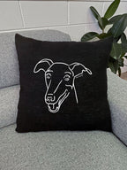 Greyhound Linen Cushion Cover