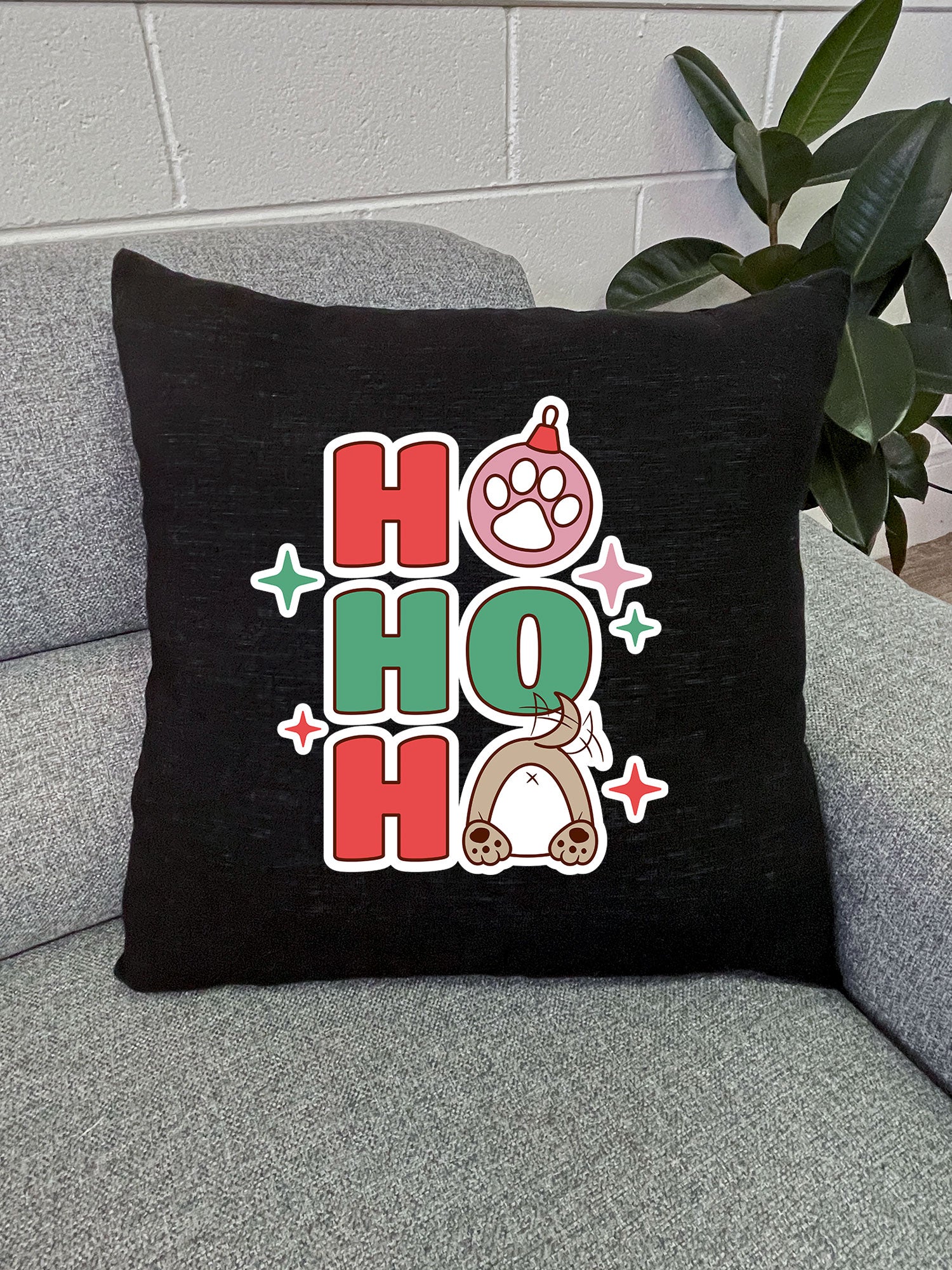 Ho Ho Ho Linen Cushion Cover