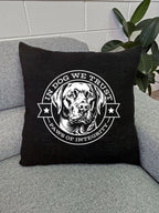 In Dog We Trust Linen Cushion Cover