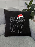 Labradoodle Christmas Edition Linen Cushion Cover
