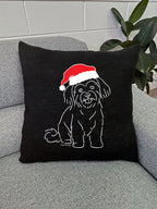 Maltese Terrier Christmas Edition Linen Cushion Cover