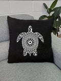 Turtle Mandala Linen Cushion Cover
