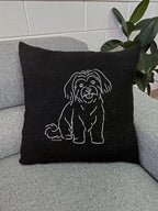 Maltese Terrier Linen Cushion Cover