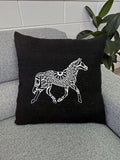 Horse Mandala Linen Cushion Cover