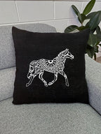 Horse Mandala Linen Cushion Cover