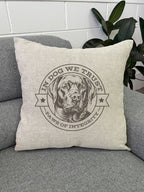 In Dog We Trust Linen Cushion Cover