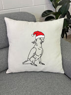 Sulphur-Crested Cockatoo Christmas Edition Linen Cushion Cover
