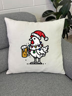 Christmas Cheers Linen Cushion Cover