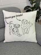 Dual Breed Customisable Linen Cushion Cover