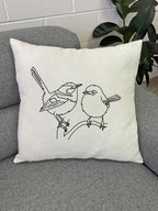 Superb Fairy Wren Linen Cushion Cover