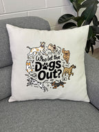 Who Let The Dogs Out? Linen Cushion Cover