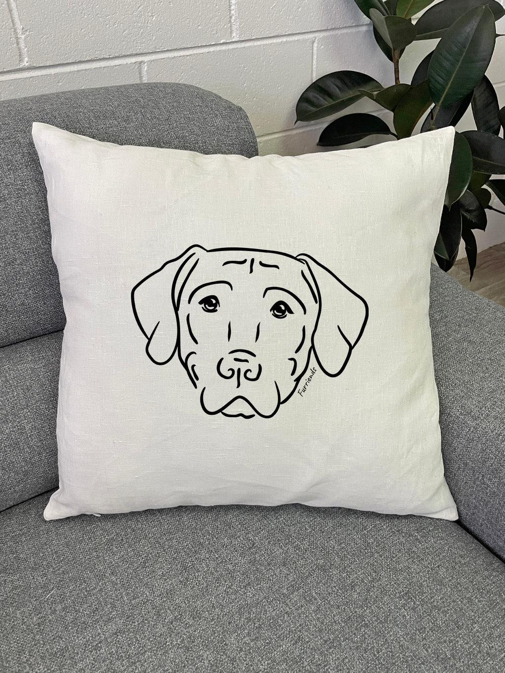 Rhodesian Ridgeback Linen Cushion Cover