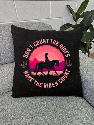 Don't Count The Rides Linen Cushion Cover