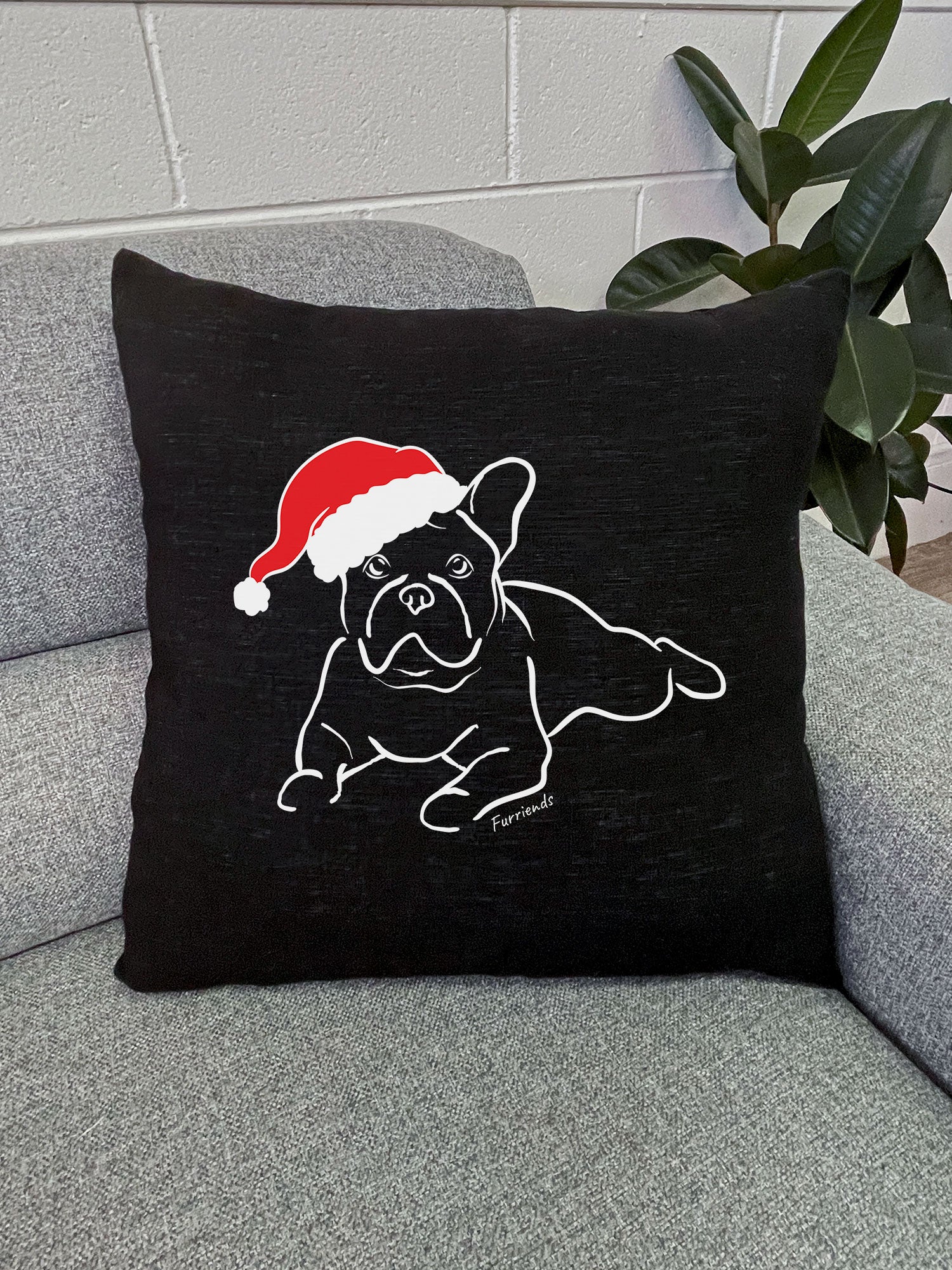 French Bulldog Christmas Edition Cushion Cover Furriends Australia