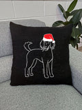 Poodle Christmas Edition Linen Cushion Cover