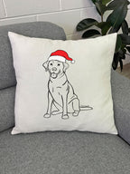 Labrador Christmas Edition Linen Cushion Cover