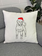 Rottweiler Christmas Edition Linen Cushion Cover