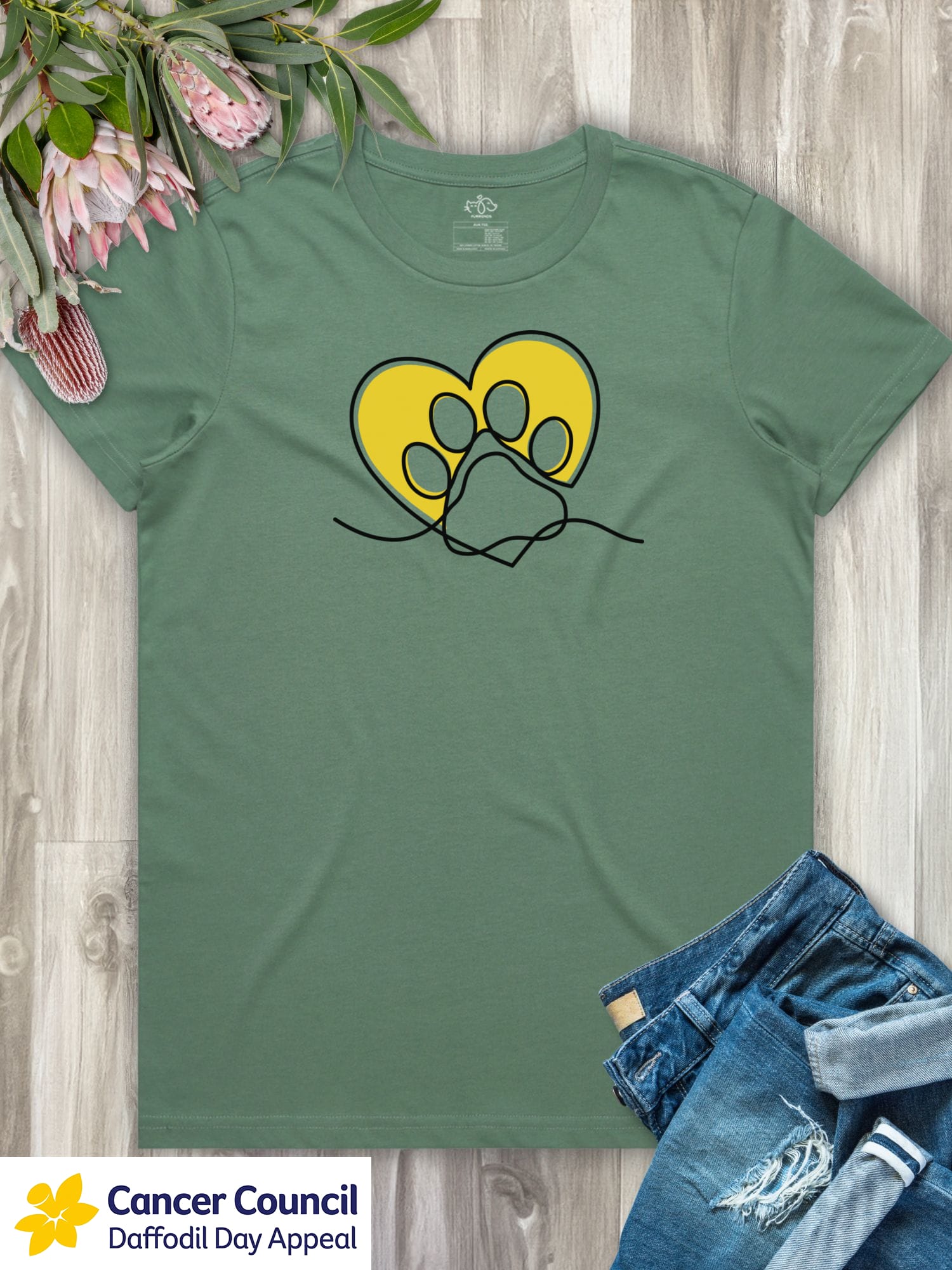 LIMITED EDITION Paw Prints On My Heart Ava Women's Regular Fit Tee