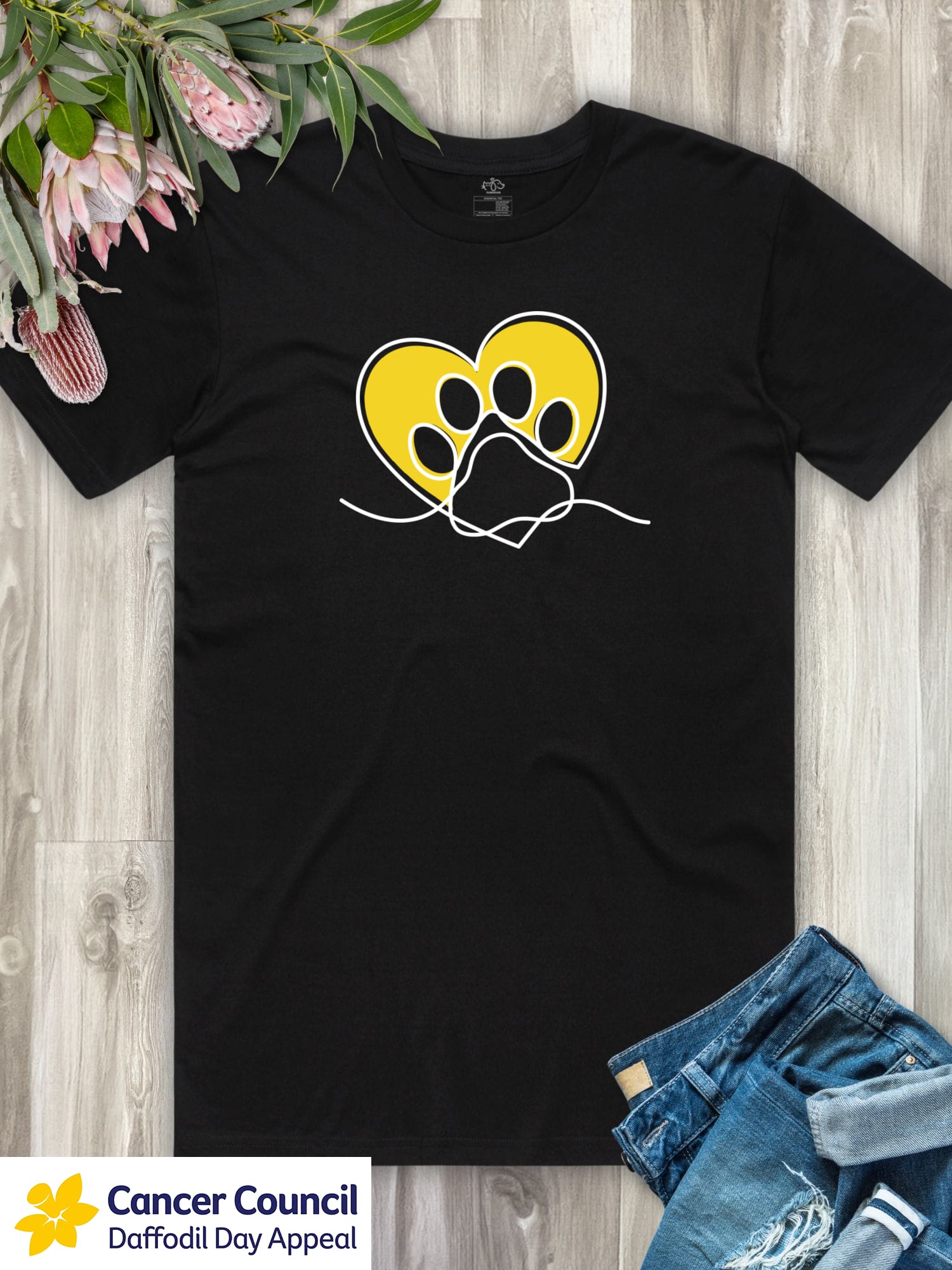 LIMITED EDITION Paw Prints On My Heart Essential Unisex Tee