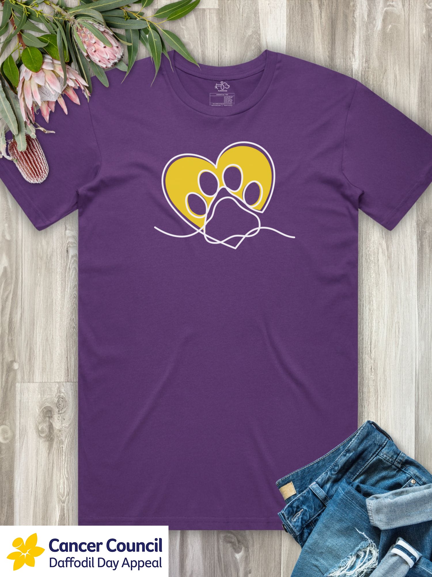 LIMITED EDITION Paw Prints On My Heart Essential Unisex Tee