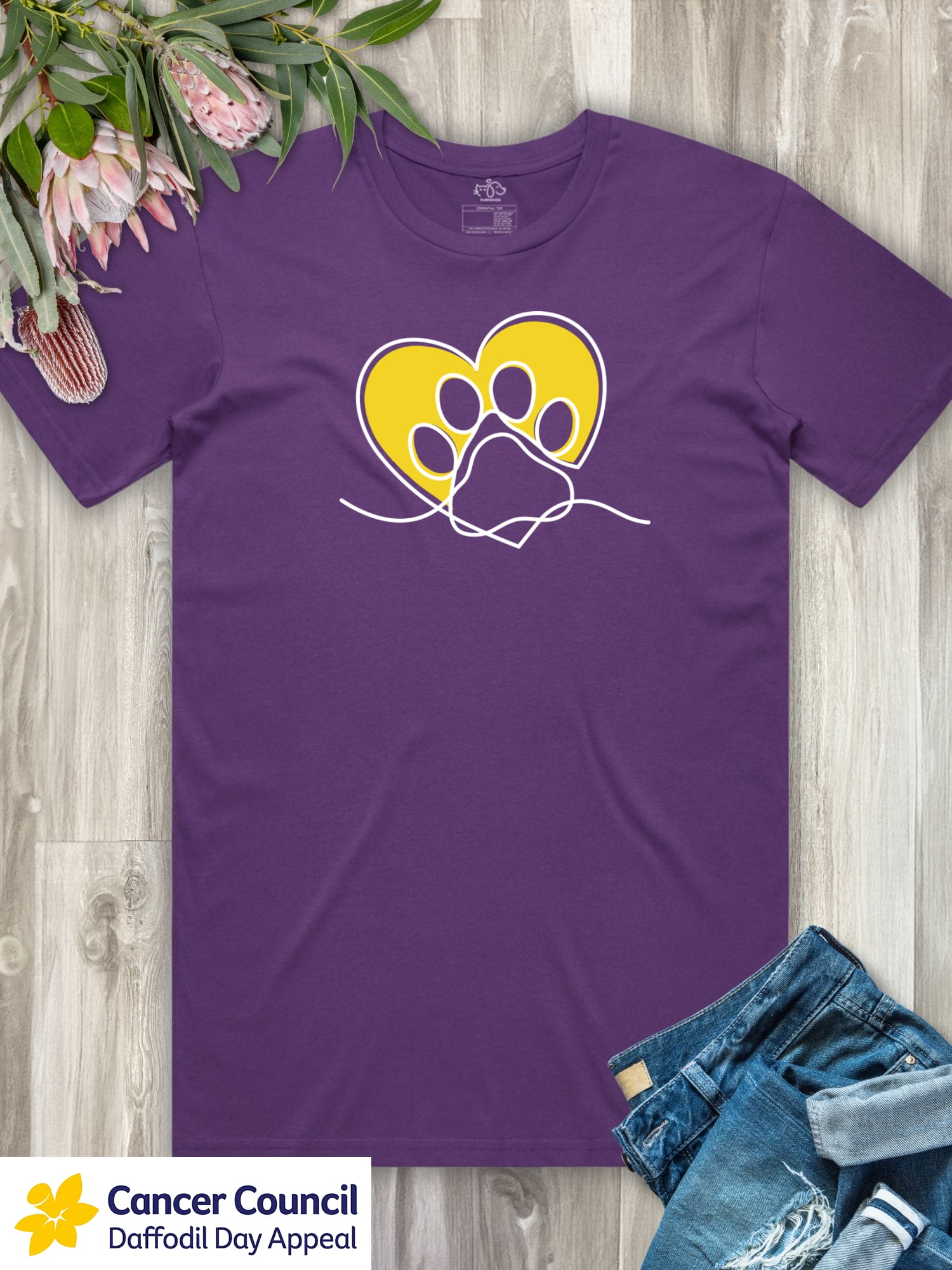 LIMITED EDITION Paw Prints On My Heart Essential Unisex Tee