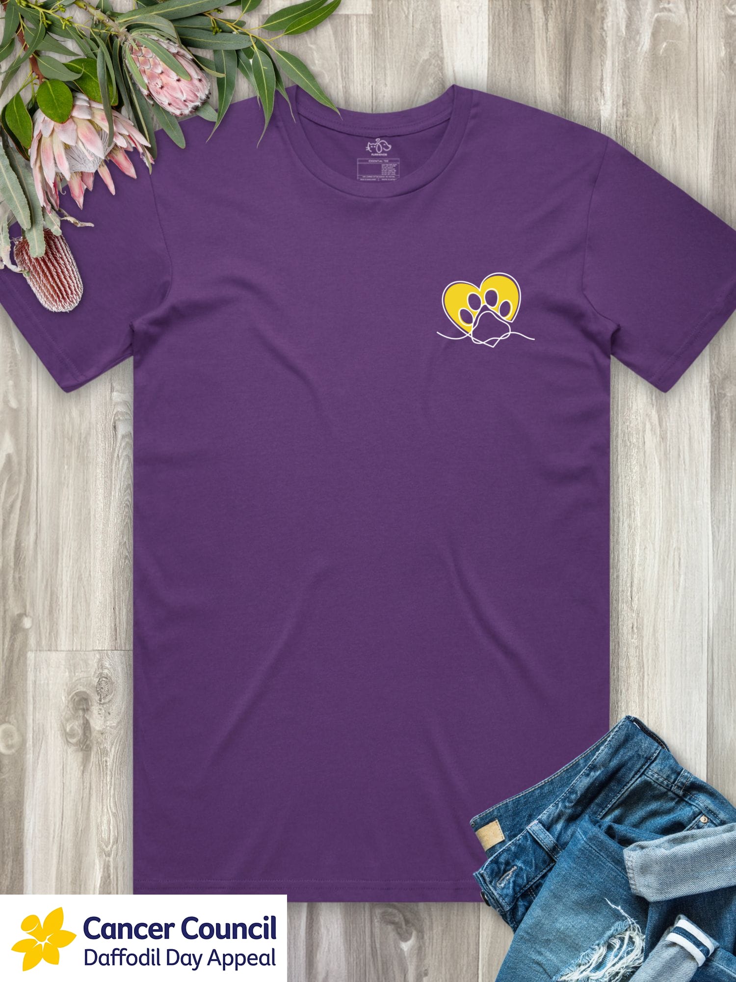 LIMITED EDITION Paw Prints On My Heart Essential Unisex Tee