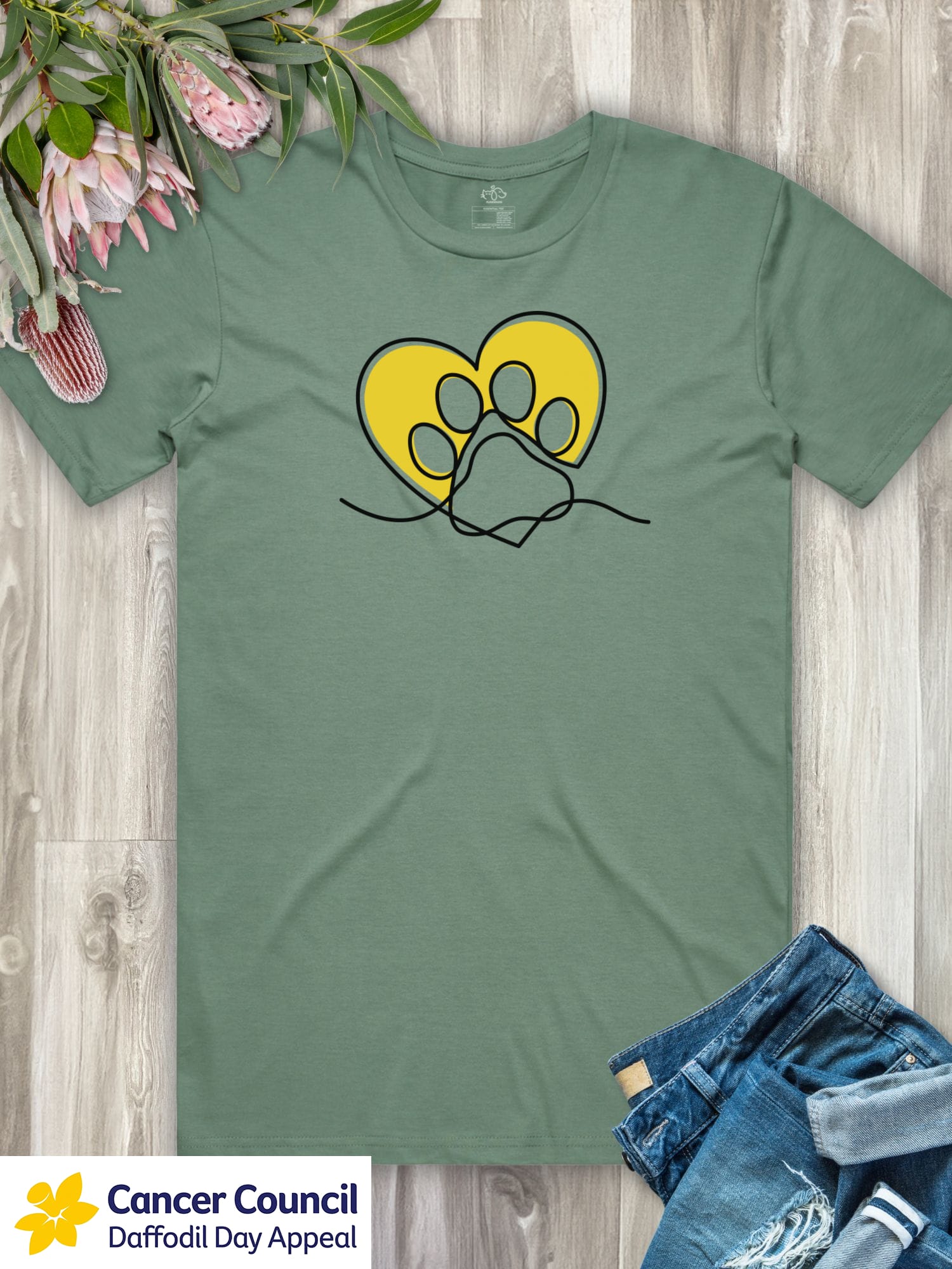 LIMITED EDITION Paw Prints On My Heart Essential Unisex Tee