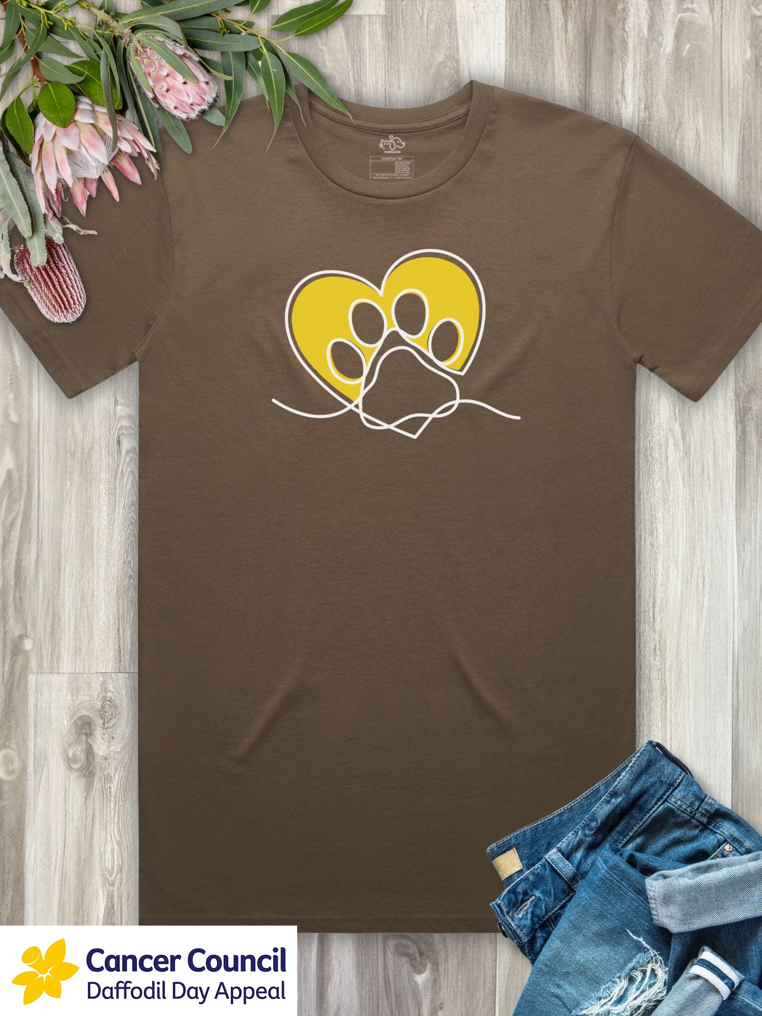 LIMITED EDITION Paw Prints On My Heart Essential Unisex Tee