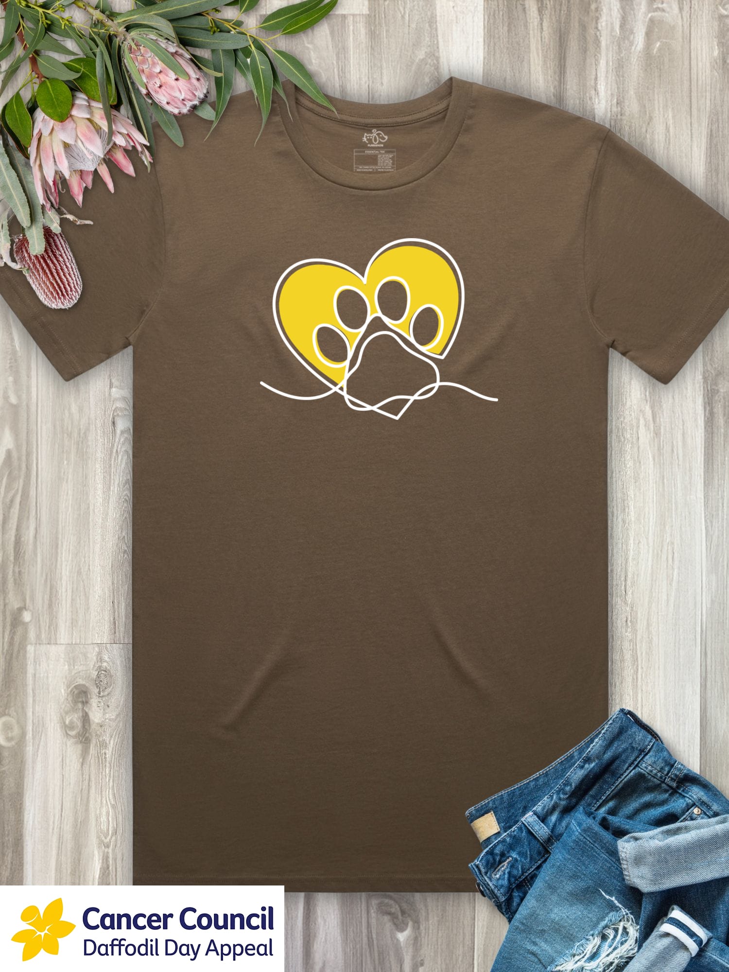 LIMITED EDITION Paw Prints On My Heart Essential Unisex Tee