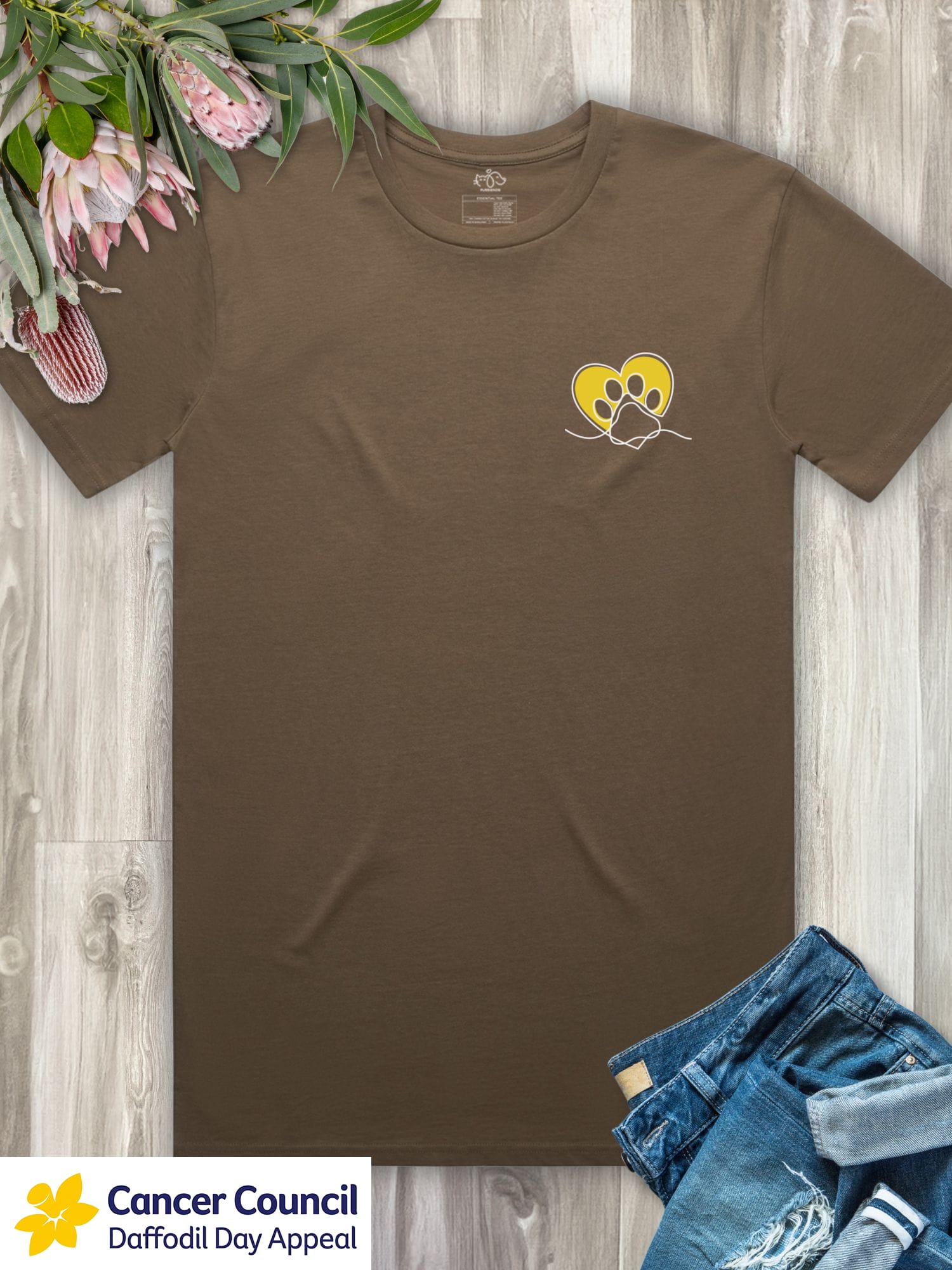 LIMITED EDITION Paw Prints On My Heart Essential Unisex Tee