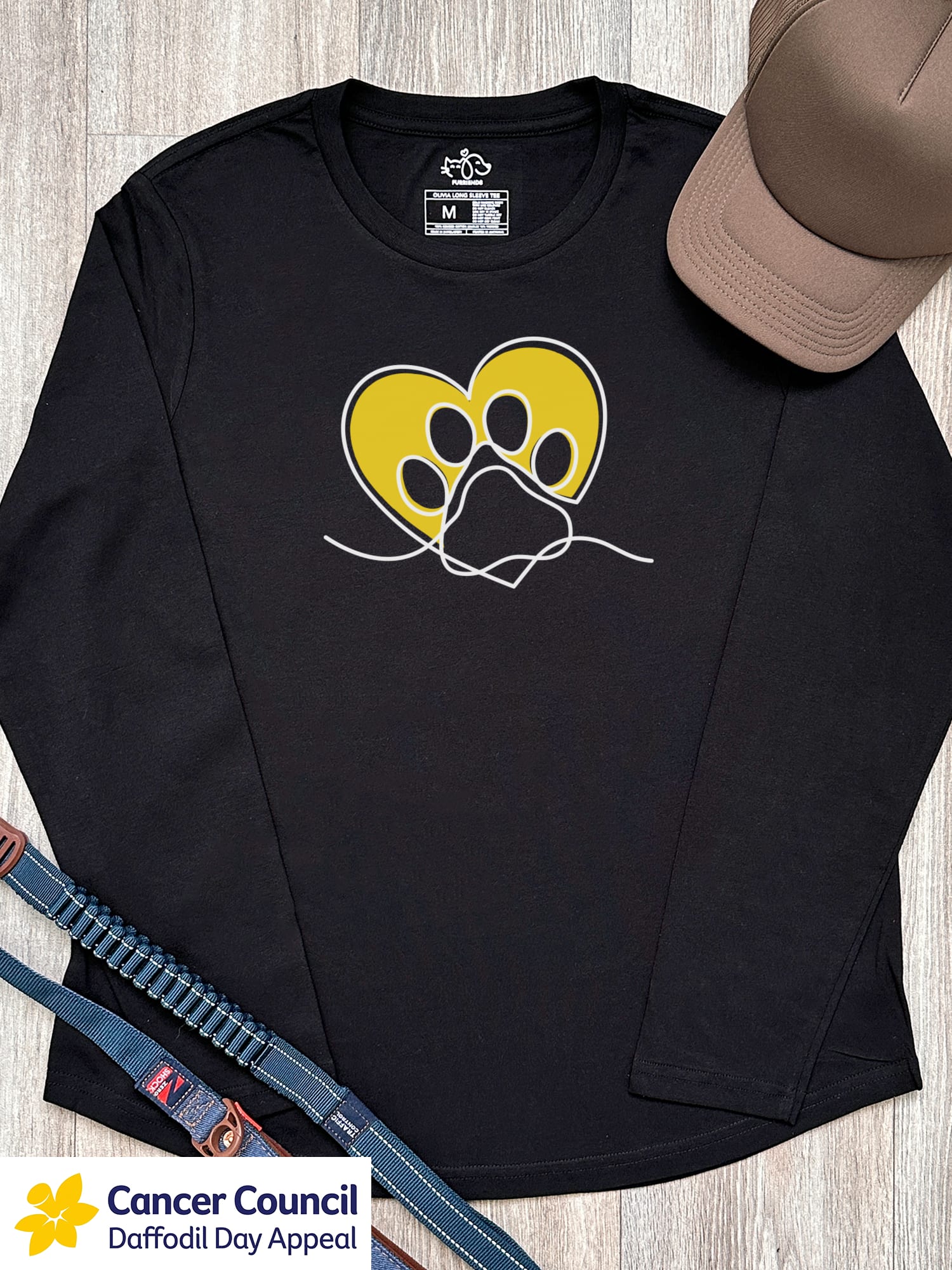 LIMITED EDITION Paw Prints On My Heart Olivia Women's Long Sleeve Tee