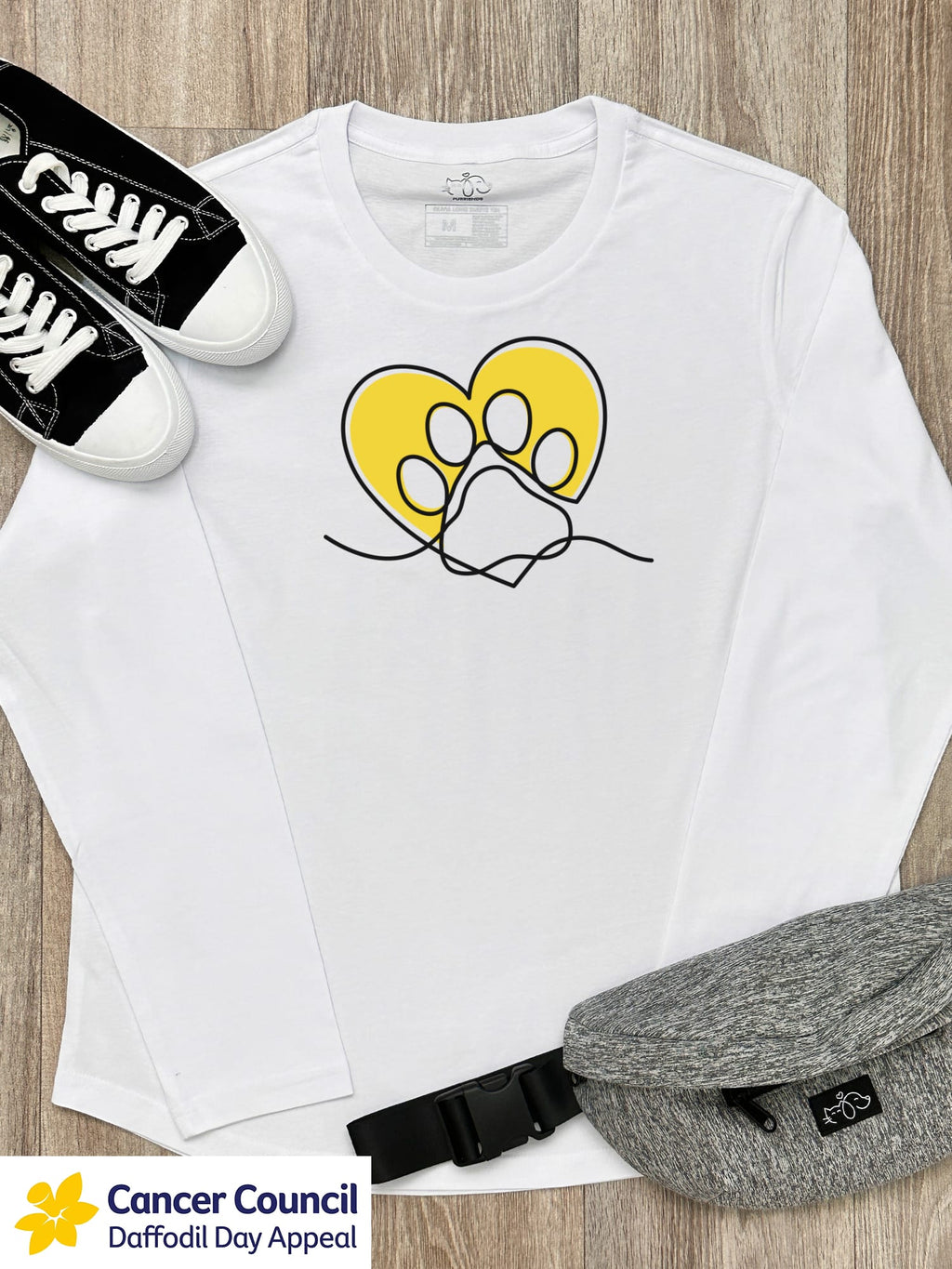 LIMITED EDITION Paw Prints On My Heart Olivia Women's Long Sleeve Tee