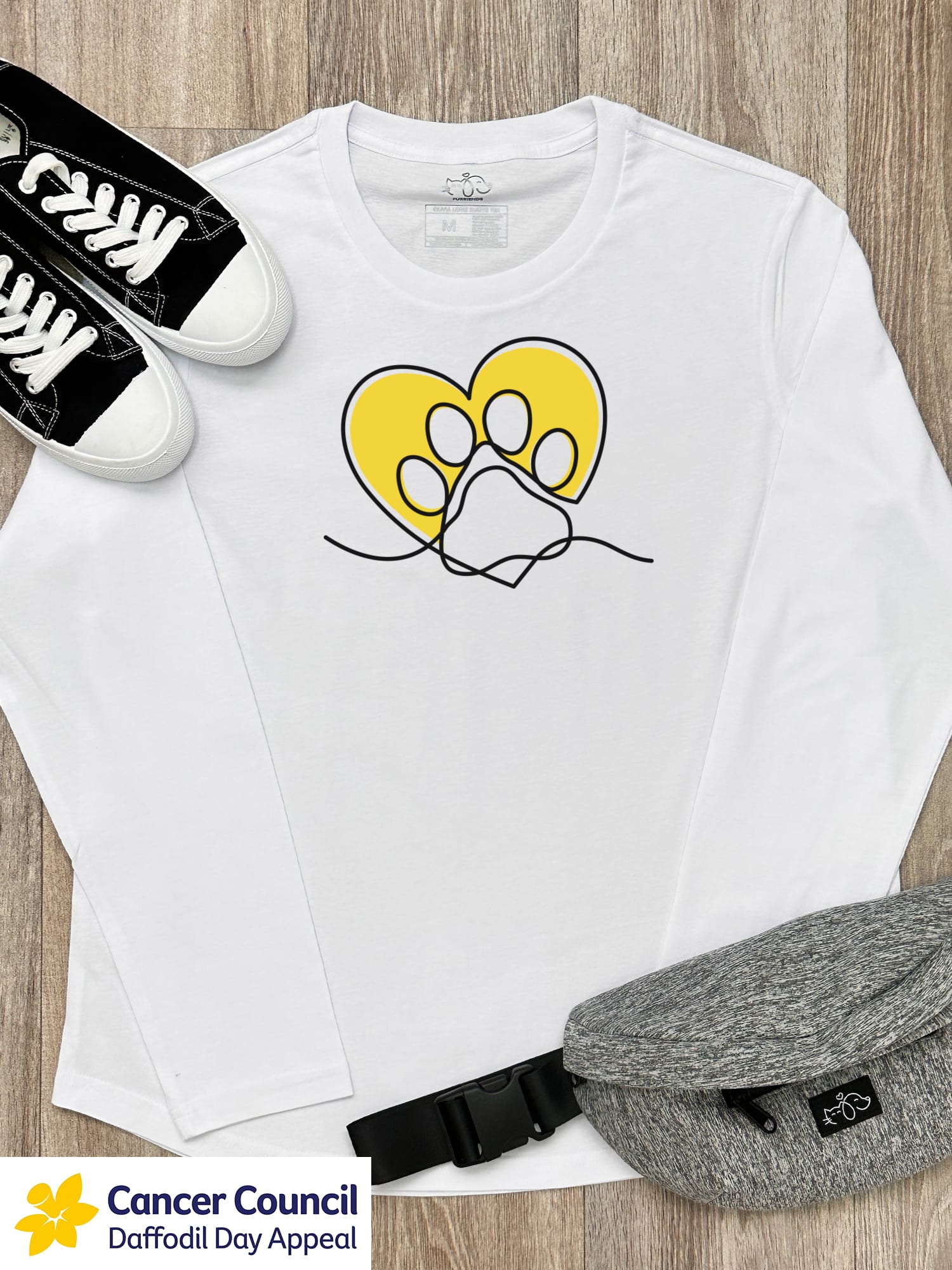 LIMITED EDITION Paw Prints On My Heart Olivia Women's Long Sleeve Tee